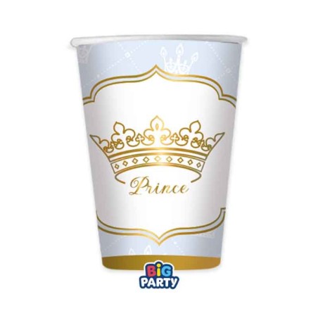 Bicchiere di Carta 250ml Principe Celeste 6pz Nascita Principe