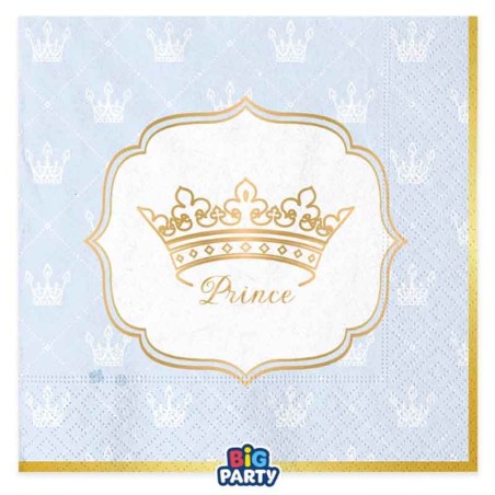 Tovagliolo di Carta 33x33cm Principe Celeste 16pz Nascita Principe
