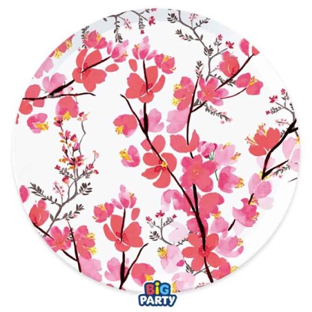 Piatto di Carta 24cm Fiori di Ciliegio "Sakura" 6pz Fiori di Ciliegio "Giappone"