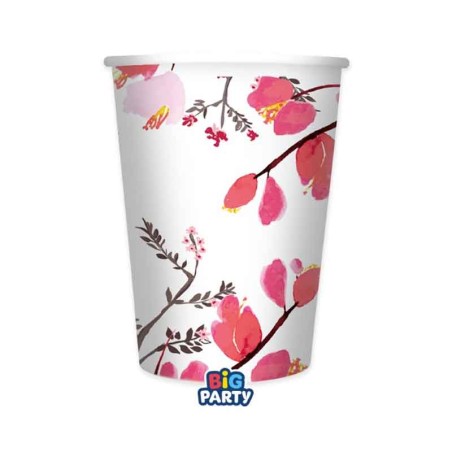 Bicchiere di Carta 250ml Fiori di Ciliegio "Sakura" 6pz Fiori di Ciliegio "Giappone"