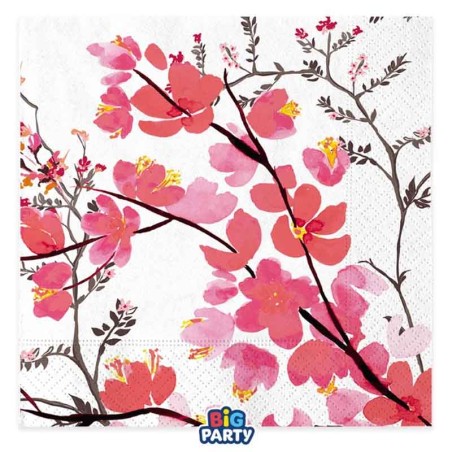 Tovagliolo di Carta 33x33cm Fiori di Ciliegio "Sakura" 16pz Fiori di Ciliegio "Giappone"