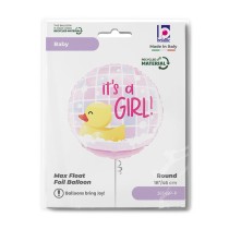 Palloncino in Foil 18" Paperella "It's a Girl!" Nascita e Battesimo Grabo