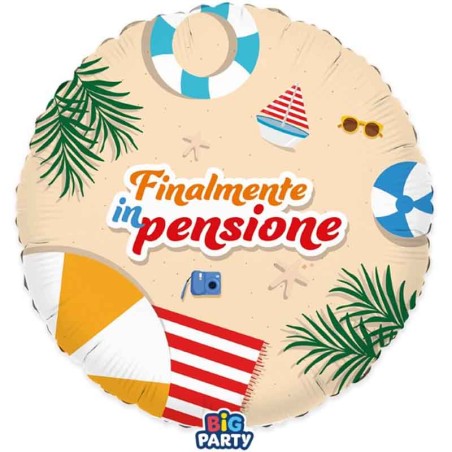 Palloncino in Foil 18" Finalmente in Pensione Finalmente in Pensione