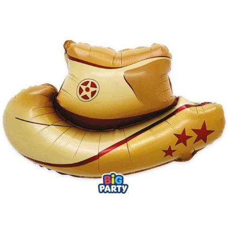 Palloncino in Foil 24" Junior Shape Cappello da Cowboy Festa Tema Country