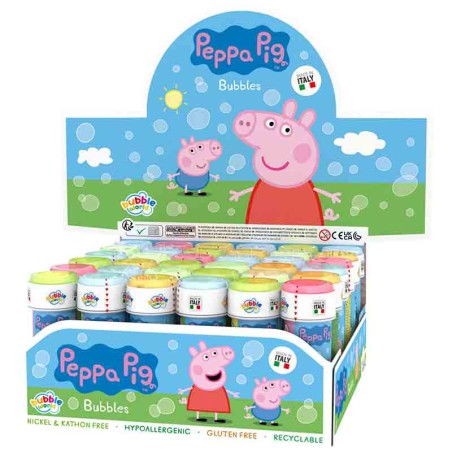 Bolle di Sapone a Tema Peppa Pig "Bubbles" da 60ml - 36pz Bolle di Sapone
