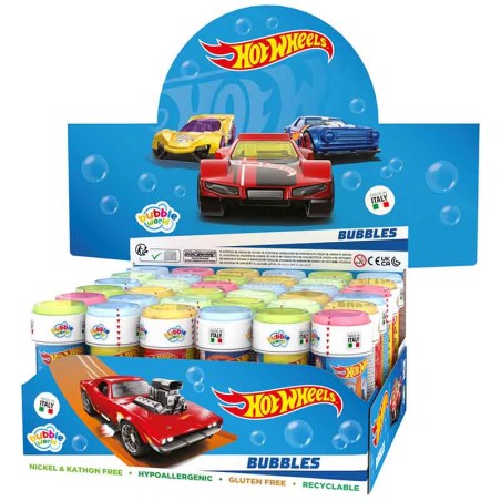 Bolle di Sapone a Tema Hot Wheels "Bubbles" da 60ml - 36pz Bolle di Sapone