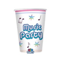 Bicchiere di Carta 250ml Musica "Music Party" 6pz Music Party