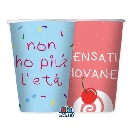 Bicchiere di Carta 250ml Torta Brutta "Ugly Cake" 6pz Ugly Cake   "Torta Brutta"