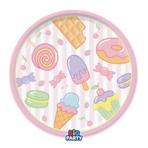 Piatto di Carta 18cm Dolci "Sweety" 6pz Dolci "Sweet"