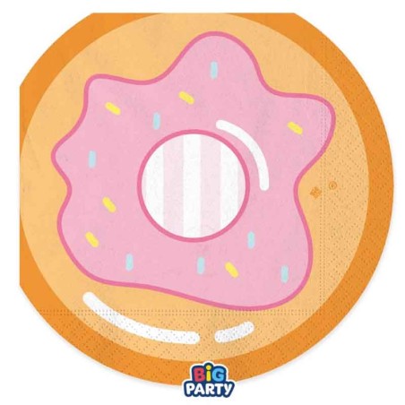 Tovagliolo di Carta Ø33cm sagomato Ciambella "Sweety" 16pz Dolci "Sweet"