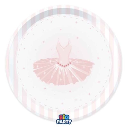 Piatto di Carta 22cm Danza e Ballerina 6pz Festa Tema Danza e Ballerine