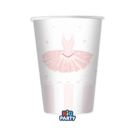 Bicchiere di Carta 250ml Danza e Ballerina 6pz Festa Tema Danza e Ballerine