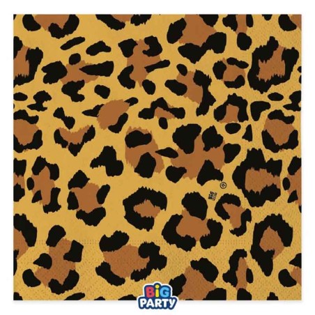 Tovagliolo di Carta 33x33cm Assortito Animalier 16pz Animal Print "Safari"