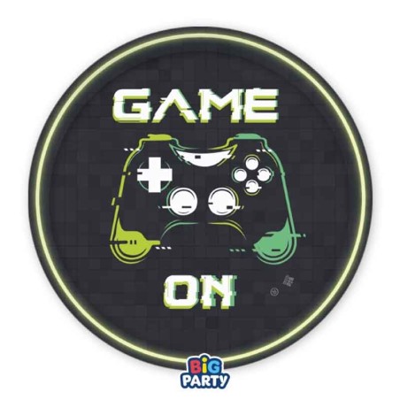Piatto di Carta 18cm Videogame 6pz Videogame