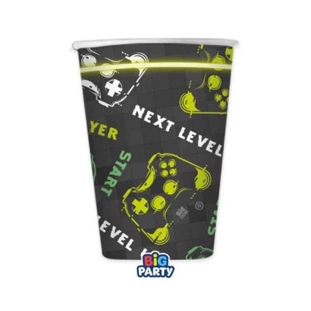 Bicchiere di Carta 250ml Videogame 6pz Videogame