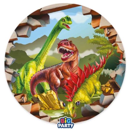 Piatto di Carta 22cm Dinosauro "Dinosaurs" 6pz Dinosauro "Dinosaurs"