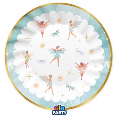Piatto di Carta 25cm Fatina "Fairy" 6pz Festa Tema Fata