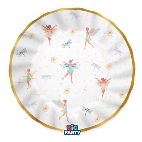 Piatto di Carta 20cm Fatina "Fairy" 6pz Festa Tema Fata