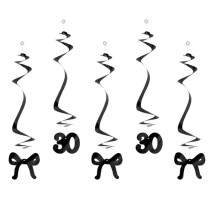 Swirl Pendenti Fiocchetto e N.30 "Elegant Milestone" 5pz Elegant Milestone Birthday