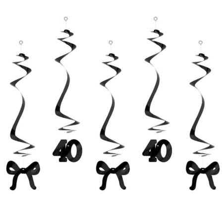 Swirl Pendenti Fiocchetto e N.40 "Elegant Milestone" 5pz Elegant Milestone Birthday