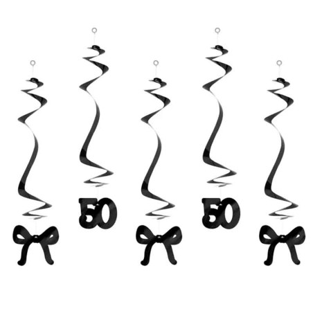 Swirl Pendenti Fiocchetto e N.50 "Elegant Milestone" 5pz Elegant Milestone Birthday
