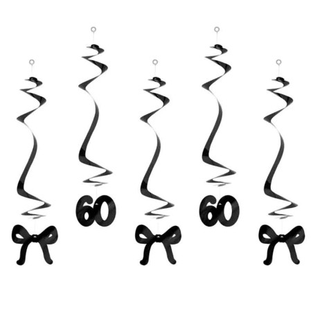 Swirl Pendenti Fiocchetto e N.60 "Elegant Milestone" 5pz Elegant Milestone Birthday