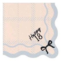 Tovagliolo di Carta 33x33cm Happy 18 "Elegant Milestone" 12pz Elegant Milestone Birthday