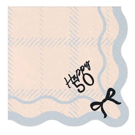 Tovagliolo di Carta 33x33cm Happy 50 "Elegant Milestone" 12pz Elegant Milestone Birthday