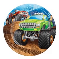 Piatto di Carta 18cm Monster Truck Rally 8pz Monster Truck Rally
