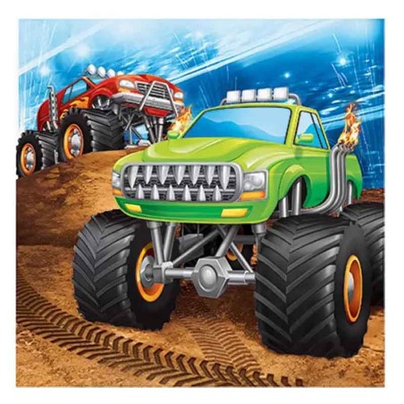 Tovagliolo di Carta 33x33cm con Monster Truck Rally 16pz Monster Truck Rally