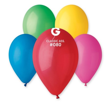 Palloncino in Lattice 12" G110 Colori Assortiti "Assorted 080" 50pz Gemar Standard 12" G110