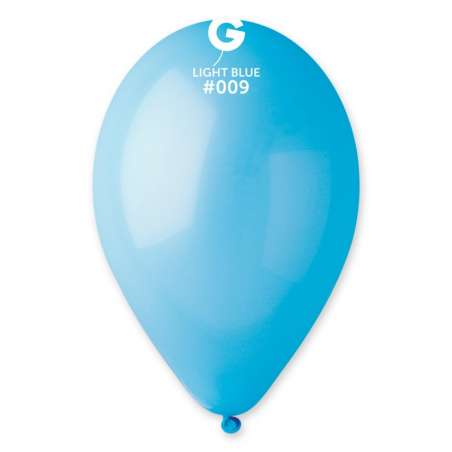Palloncino in Lattice 12" G110 Celeste "Light Blue 009" 50pz Gemar Standard 12" G110