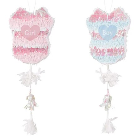 Pignatta in Cartoncino Rigido sagomata Body "Boy or Girl" Pignatte Fantasia
