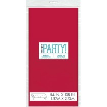 Tovaglia di Plastica 137x274cm Rossa Rosso "Red"