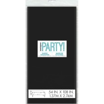 Tovaglia di Plastica 137x274cm Nero Nero "Black"