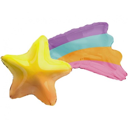Palloncino in Foil 30" Super Shape Stella Cometa Arcobaleno Cielo e Galassia