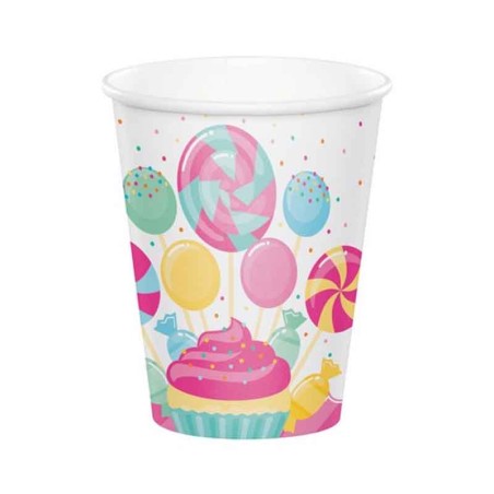 Bicchiere di Carta 250ml con Caramelle "Candy Bouquet" 8pz Caramelle "Candy Bouquet"
