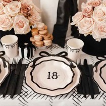 Piatto di Carta 18cm Hello 18 "Elegant Milestone" 6pz Elegant Milestone Birthday