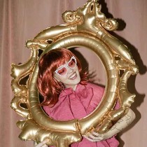 Palloncino in Foil 48" Cornice Selfie Specchio Oro Cornici Selfie