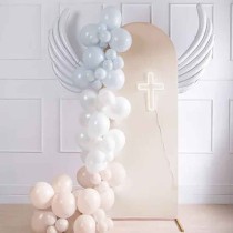 Palloncino in Foil 41" Super Shape sagomato Ali Bianche Palloncini Foil Comunione