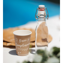 Bicchiere di Carta 200ml Buon Compleanno "Kraft" 8pz Buon Compleanno Kraft