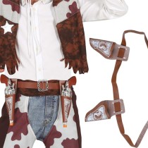 Cintura da Cowboy con Doppia Fondina e Pistole Festa Tema Country