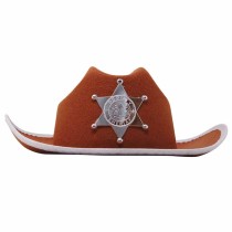 Cappello Marrone da Sceriffo Festa Tema Country