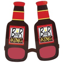 Occhiali sagomati Bottiglia di Birra "Beer King" Oktoberfest Birra