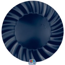 Piatto di Carta 30cm Smerlato Wavy Blu Notte "Blue Navy" 6pz Blu Notte "Blue Navy"