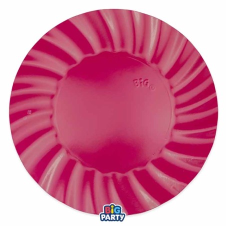 Piatto di Carta 25cm Smerlato Wavy Cherry 6pz Fucsia "Hot Pink"