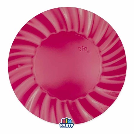 Piatto di Carta 20cm Smerlato Wavy Cherry 6pz Fucsia "Hot Pink"