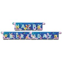 Festone Happy Birthday Carta con SpongeBob 3mt SpongeBob