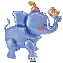 Palloncino in Foil 24" Junior Shape Elefante 3D Animali (Giungla e Bosco)