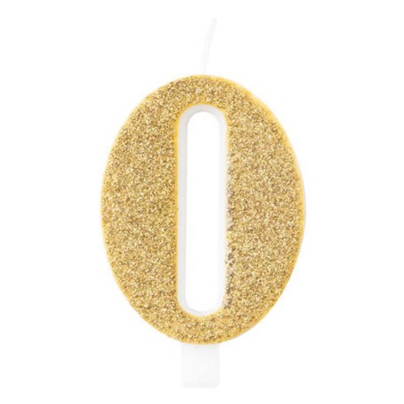 Candelina 9.5cm Oro Bio Glitter N.0 Bio Glitter Oro 9.5cm
